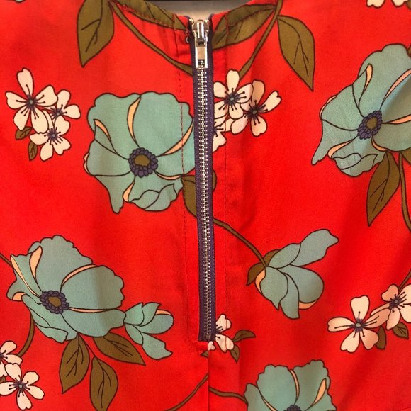 W5 Floral Pattern Sleeveless Tank, Size M - Picture 4 of 5